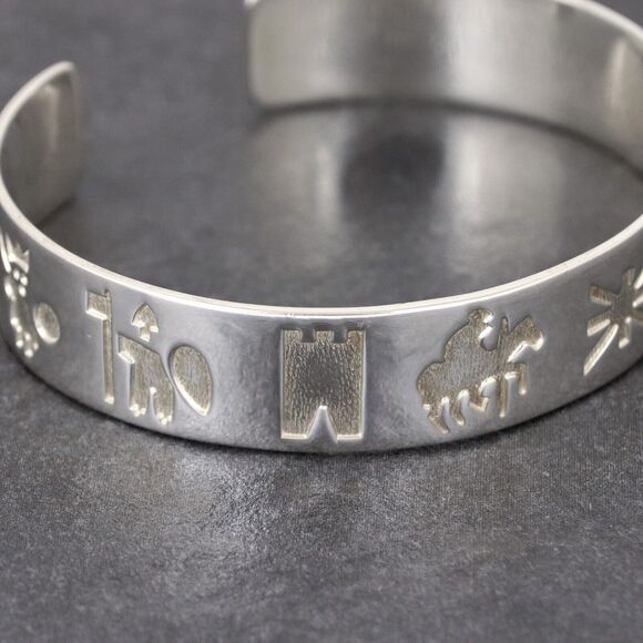 Michael Hilliar | History of Ireland Cuff | Sterling Silver 925 Bracelet | 7.5" - Picture 5 of 12